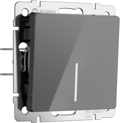 Выключатель Встраиваемые механизмы графит акриловые W1110144