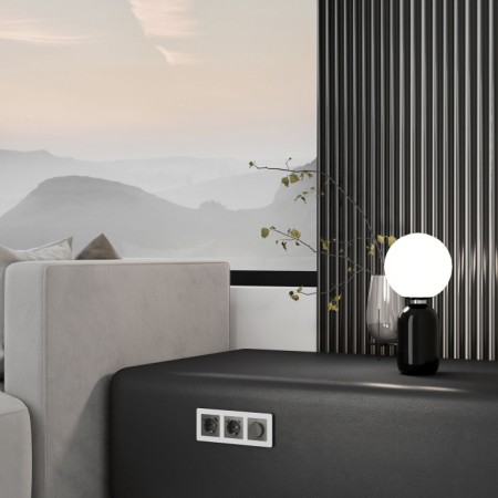 Накладка на механизм Встраиваемые механизмы графит акриловые W1179544