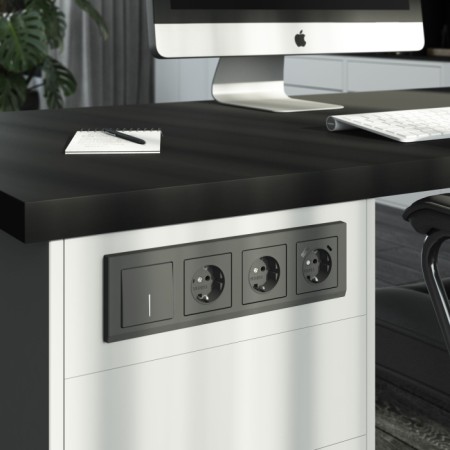 Выключатель Встраиваемые механизмы графит матовый W1110164