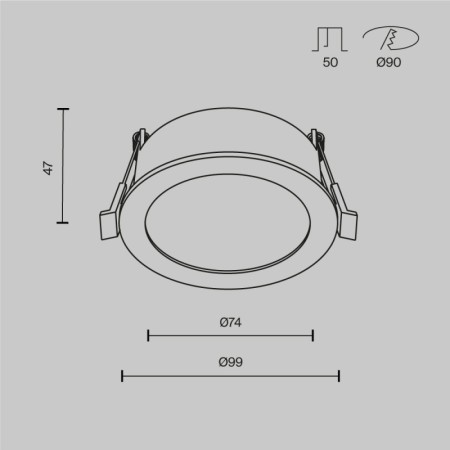 Влагозащищенный светильник Maytoni Technical DL130-GX53-W