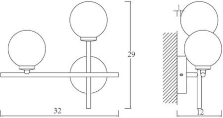 Бра Bolla-Piccolo A3989AP-2AB