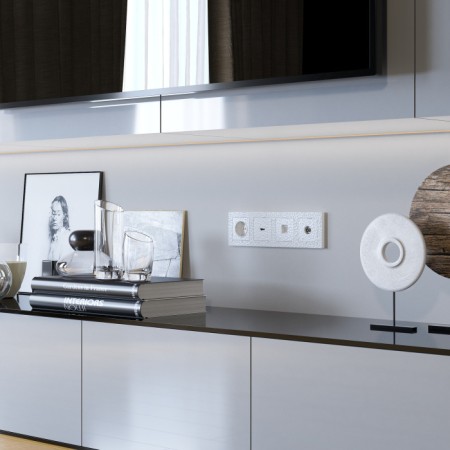 Розетка Встраиваемые механизмы Hammer белые W1271001