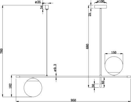 Подвесной светильник Nostalgia MOD048PL-02G