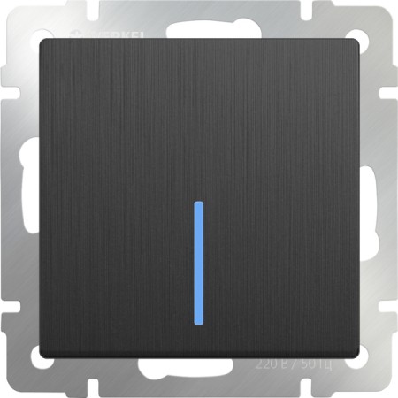 Выключатель Встраиваемые механизмы графит рифленый W1110104