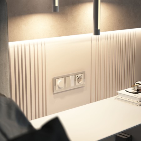 Диммер Встраиваемые механизмы айвори акриловые W1142043