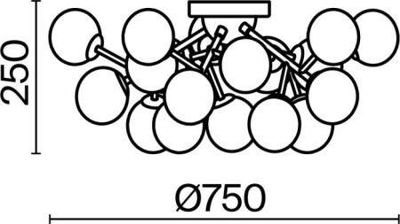 Потолочная люстра Dallas MOD545PL-20G