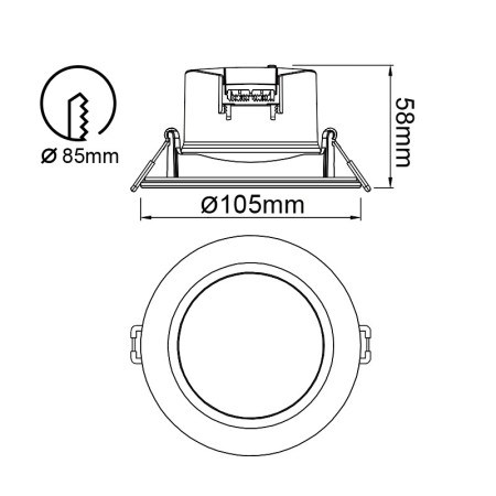 Встраиваемый светильник Mantra 8849