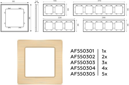 Рамка ALFA AF550302