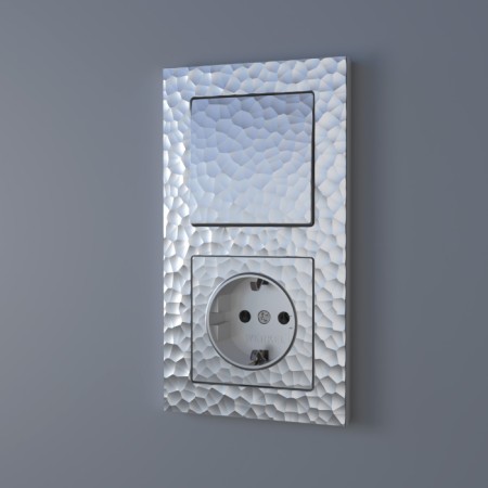 Розетка Встраиваемые механизмы Hammer серебряные W1271006