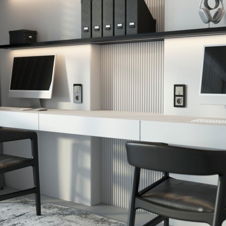 Розетка Werkel W1271704 дымчатый