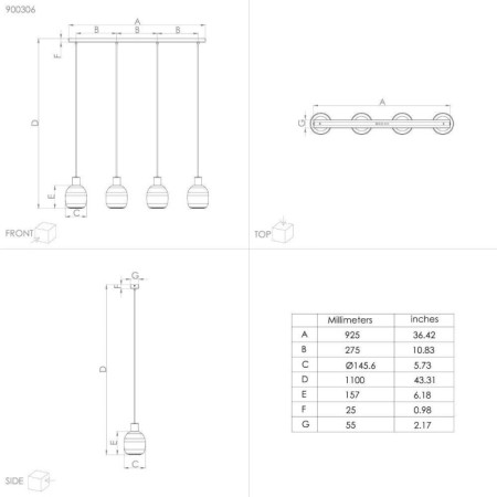 Подвесная люстра EGLO 900306