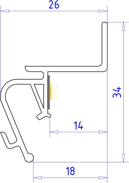 Профиль для светодиодной ленты Illumination GP4100BK
