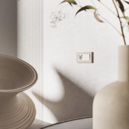 Рамка Split айвори/белый, soft-touch W0023066