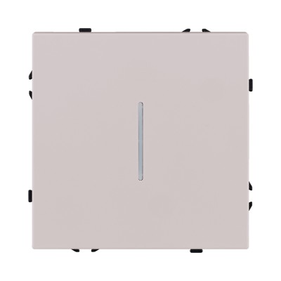 Выключатель 1-клавишный 10А/250В с LED подсветкой, кашемир матовый Kollinger Eclipse EC-007CM