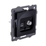 Розетка двойная спутниковая SAT + RJ45 Cat.6, черный Kollinger REA-022BK для Aspekt, Eleganz, Reflex