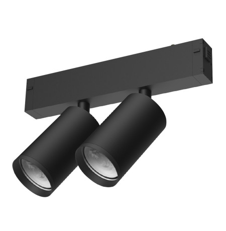 Светильник направленного света поворотный для трековой системы SMART LINE 220В, GU10 2х10Вт, Черный IL.0050.5011-GU10-BK