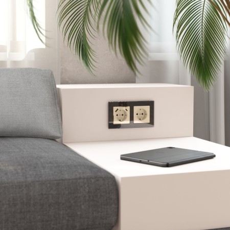 Розетка Встраиваемые механизмы айвори акриловые W1171043