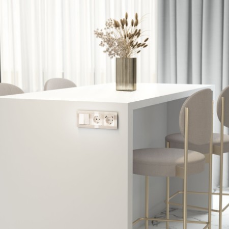 Розетка Встраиваемые механизмы айвори акриловые W1171043