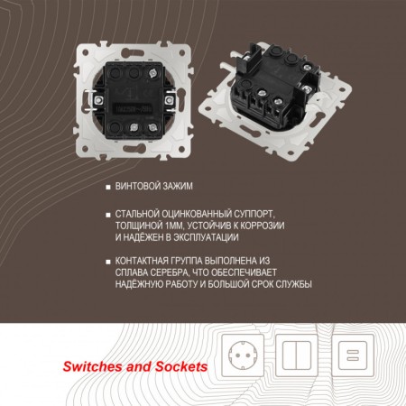 Выключатель Arte Milano 202.33-1.silver