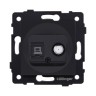 Розетка двойная спутниковая SAT + RJ45 Cat.6, черный матовый Kollinger REA-022BM для Aspekt, Eleganz, Reflex