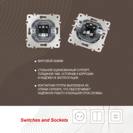 Розетка Arte Milano 203.43-1.silver