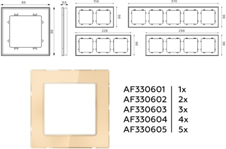 Рамка ALFA AF330601