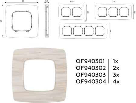 Рамка OMEGA OF940302