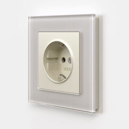 Розетка Встраиваемые механизмы айвори матовые W1171062