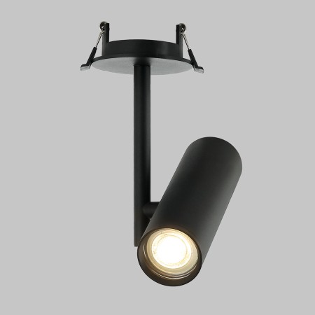 Светильник GU10 1*50W потолочный встраиваемый спот Черный IL.0005.4200-1R-BK