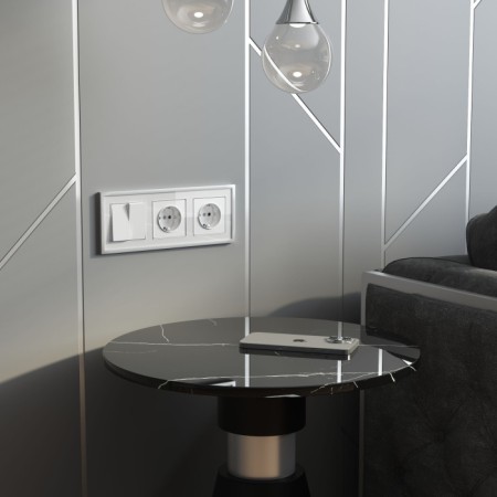 Розетка Встраиваемые механизмы белые акриловые W1171041