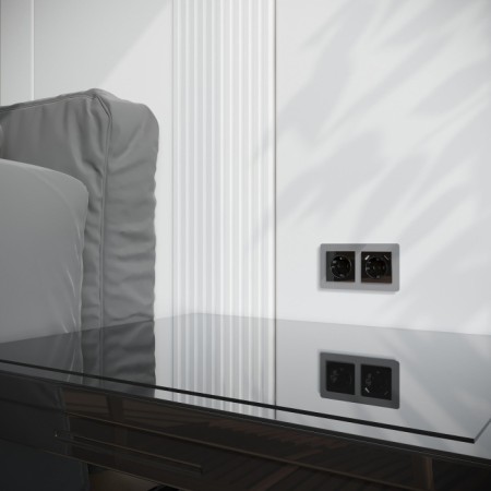 Накладка на механизм Встраиваемые механизмы черные акриловые W1179548