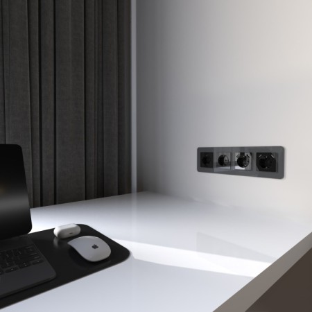 Накладка на механизм Встраиваемые механизмы черные акриловые W1179548