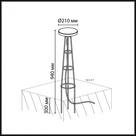 Грунтовый светильник Liana 7108/15GL