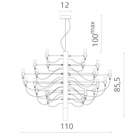 Подвесная люстра Divinare 8030/02 LM-50
