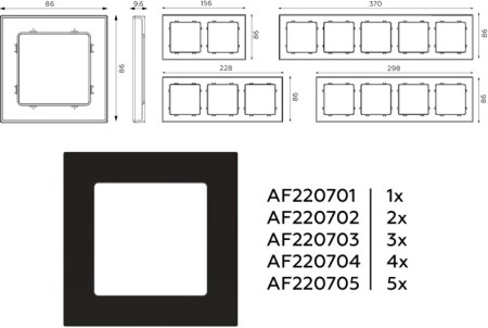 Рамка ALFA AF220704