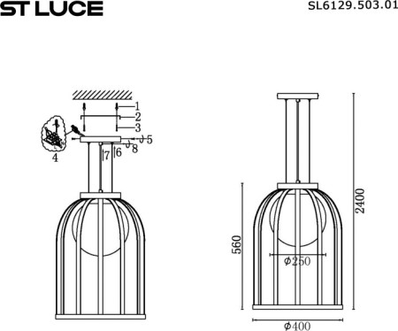 Подвесной светильник Nordic SL6129.503.01