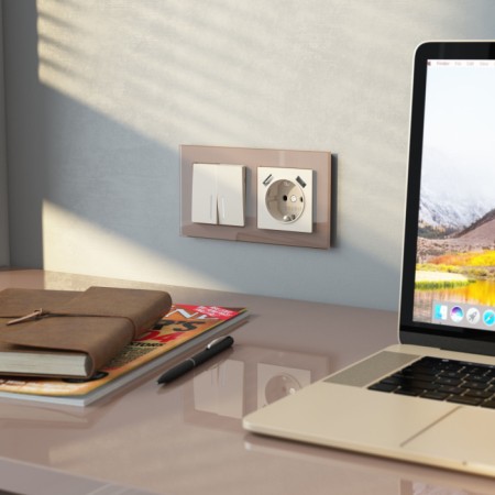 Розетка Встраиваемые механизмы айвори матовые W1171562