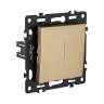 Выключатель 1-клавишный 10А/250В с LED подсветкой, золотой Kollinger Asthetik AS-007GD