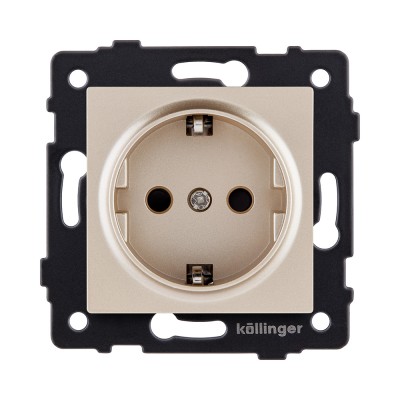 Розетка штепсельная SCHUKO 16A/250 В, золотой Kollinger REA-002GD для Aspekt, Eleganz, Reflex