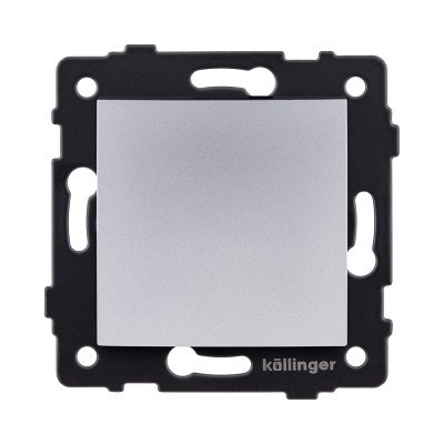 Выключатель 1-клавишный перекрестный 10А/250В, изогнутый, серый Kollinger REA-R-006GY для Aspekt, Eleganz, Reflex