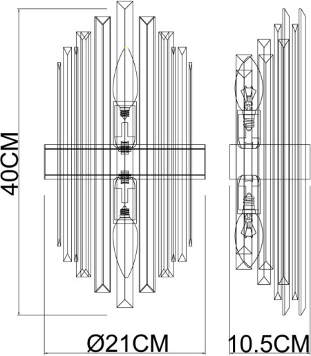 Настенный светильник Fedelta A1068AP-2CC