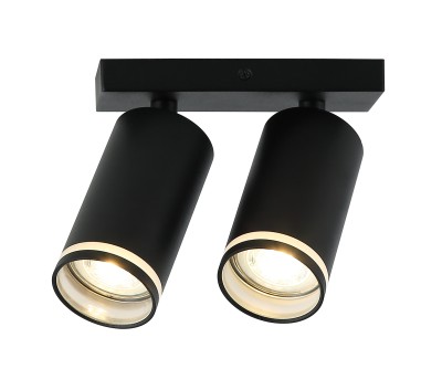 Светильник GU10 2*10W настенный спот Черный IL.0005.2001-2 BK