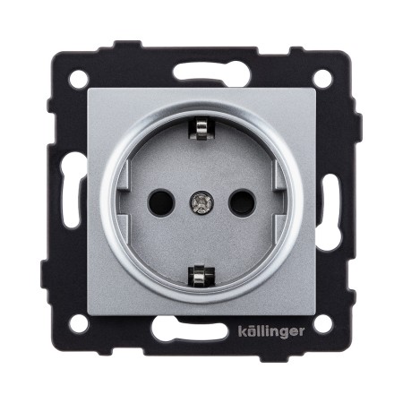 Розетка штепсельная SCHUKO 16A/250 В, серый Kollinger REA-002GY для Aspekt, Eleganz, Reflex
