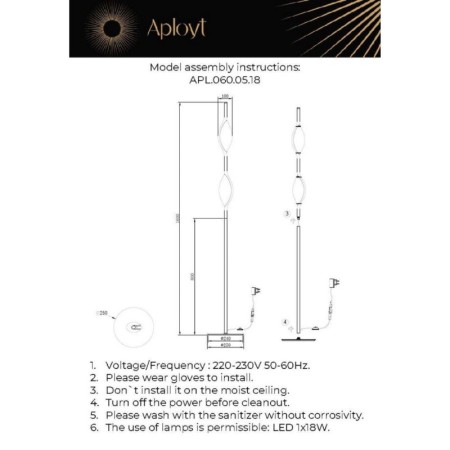 Торшер APLOYT APL.060.05.18