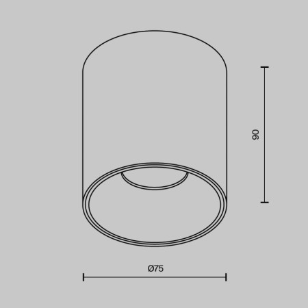 Накладной светильник Maytoni Technical C064CL-12W3K-RD-B