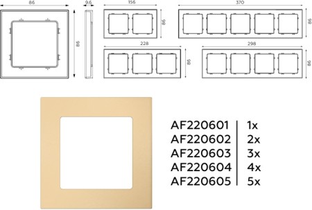 Рамка ALFA AF220602