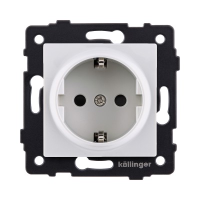 Розетка штепсельная SCHUKO 16A/250 В, белый Kollinger REA-002WH для Aspekt, Eleganz, Reflex