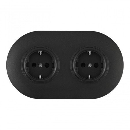 Розетка Arte Milano SET08-2-40-1x2 black