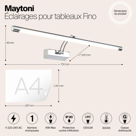 Подсветка для картин Fino MIR003WL-L16CH