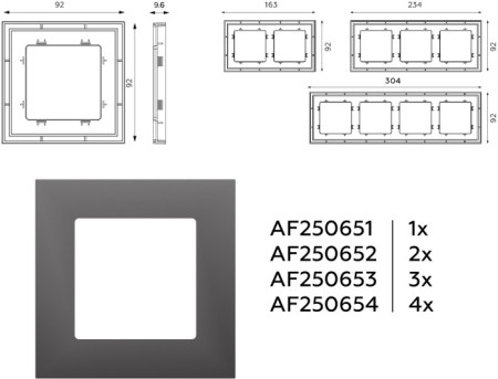 Рамка ALFA AF250653